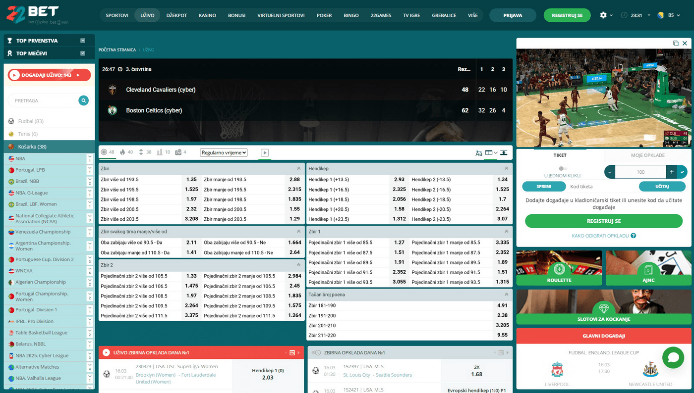 22bet online kladionica bonus