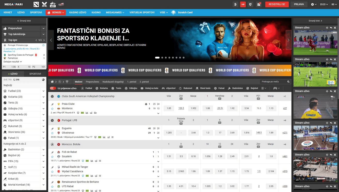 Megapari online kladionica bonus