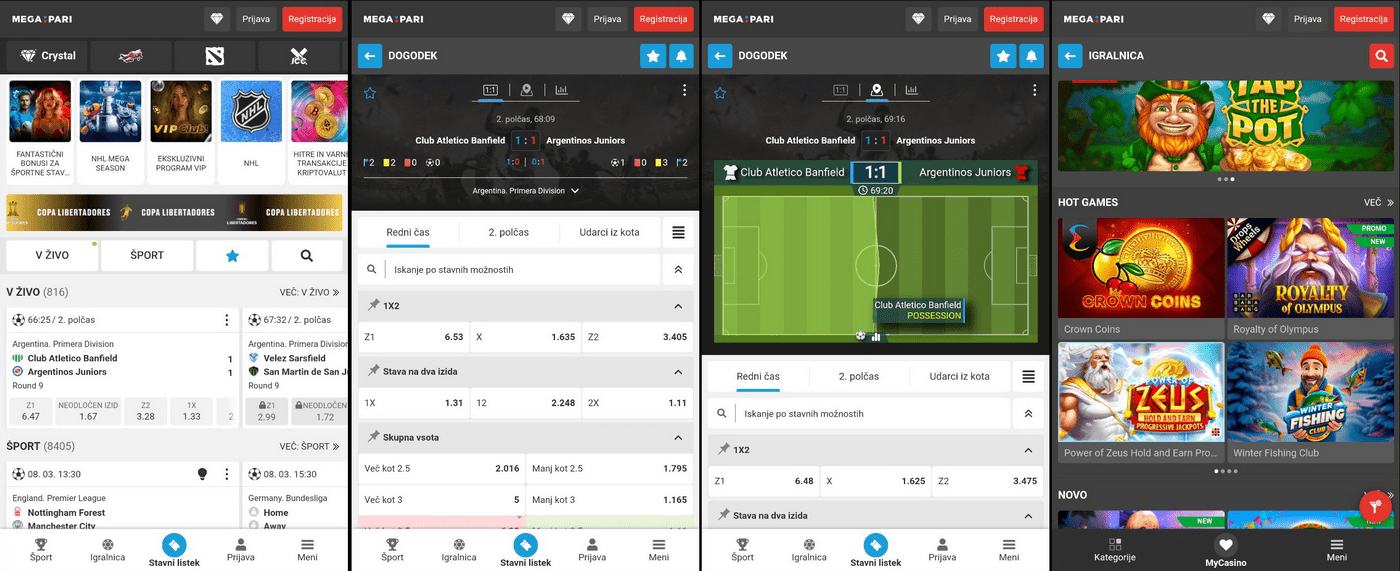 Megapari klađenje preko mobilnog telefona