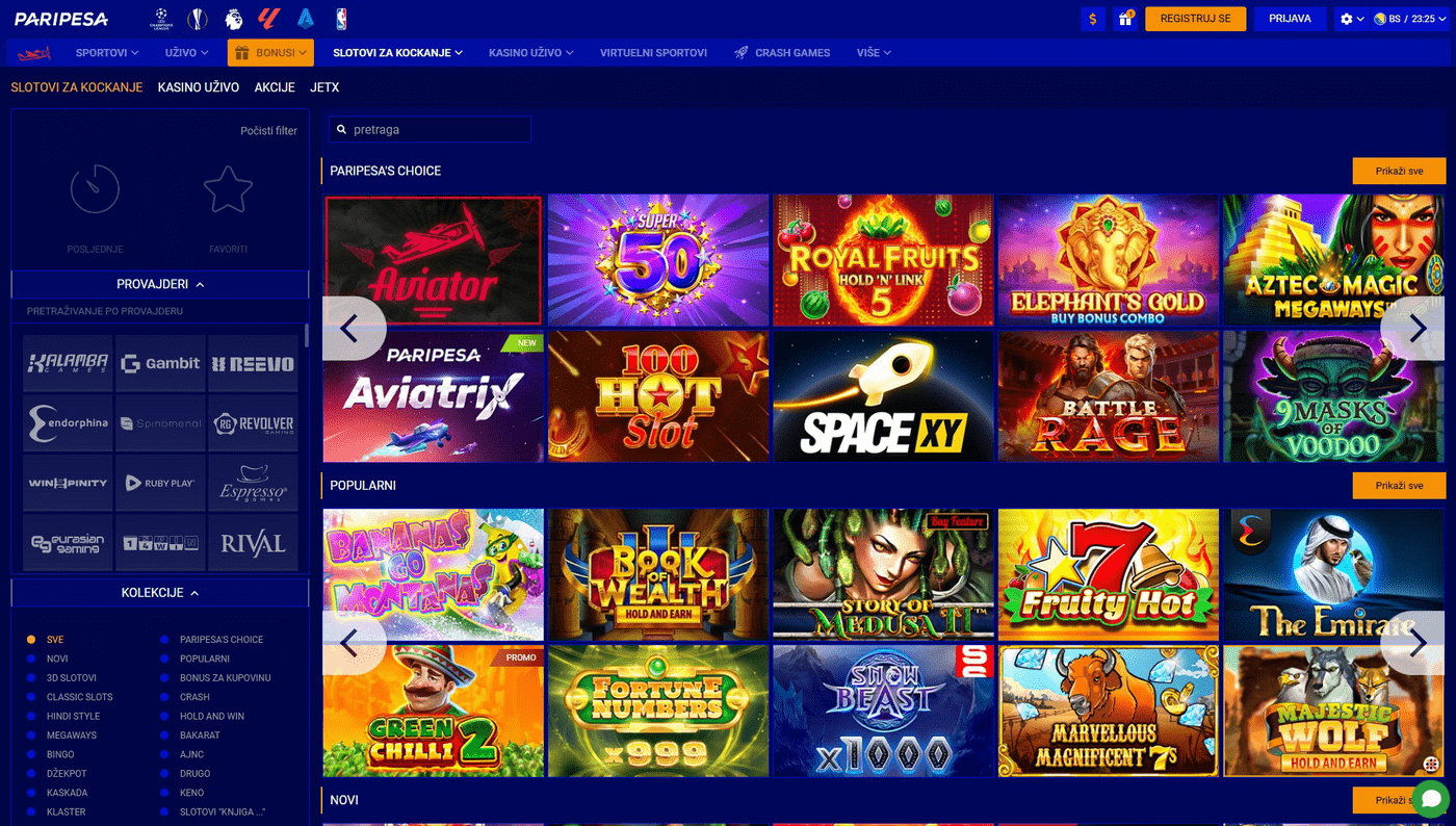 Paripesa kazino bonus