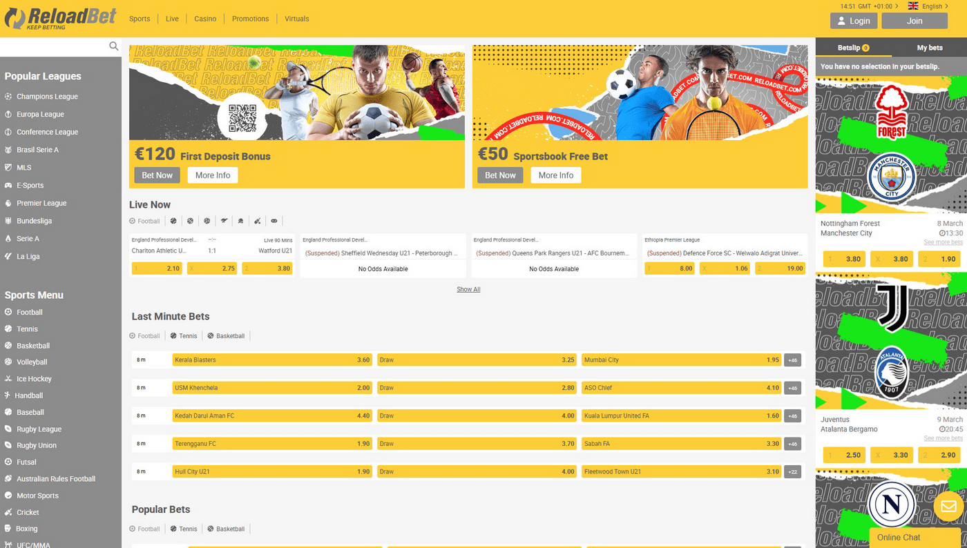 Reloadbet online kladionica bonus